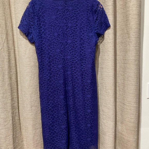 Easy Wear by Chicos Periwinkle MIDI Lace Dress, Size 0 - Picture 2 of 7